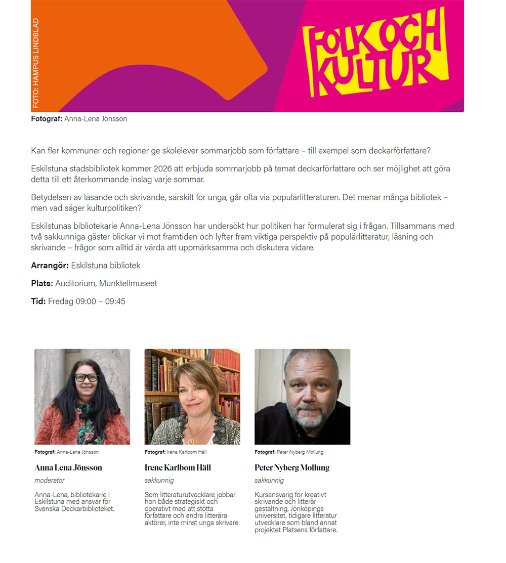 platsens författare på folk och&nbsp;kultur