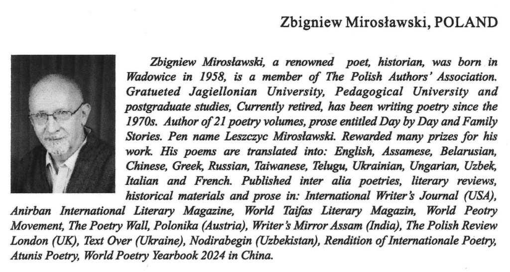 Zbigniew Mirosławski översätter fyra dikter till&nbsp;polska